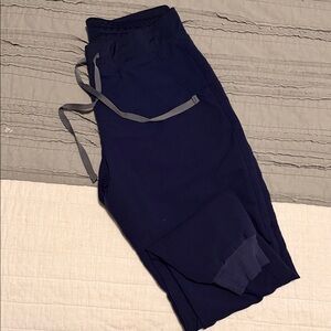 Figs Navy Jogger scrub Pants with Gray Accents